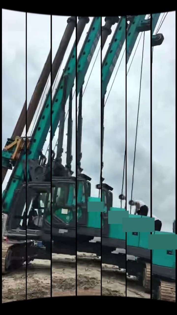 Used Sunward 160H2 Rotary Drilling Rig side view