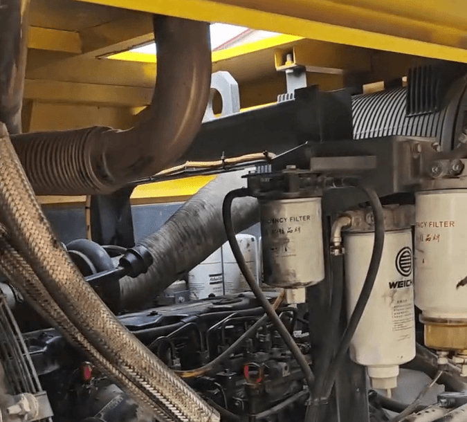 Interior view of used Atlas Copco 666 mobile air compressor