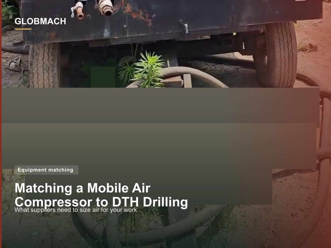 Used mobile air compressor for drilling work