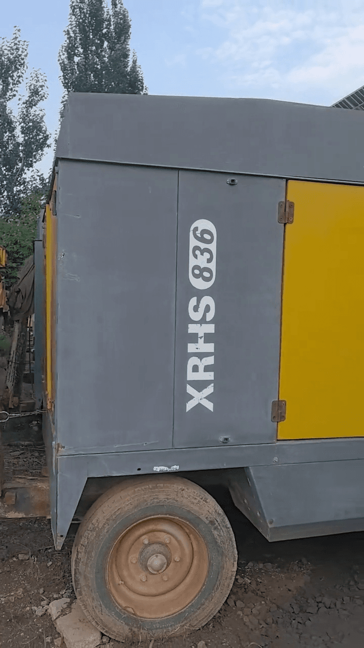 Used Atlas Copco XRHS836 portable air compressor front view