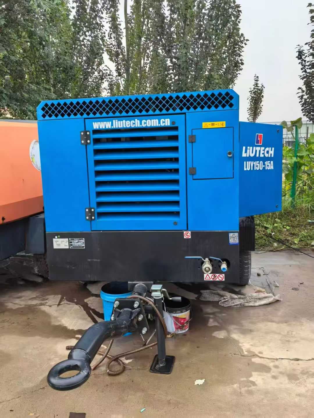 Used Liutech LUY150-15A portable air compressor, source view 2