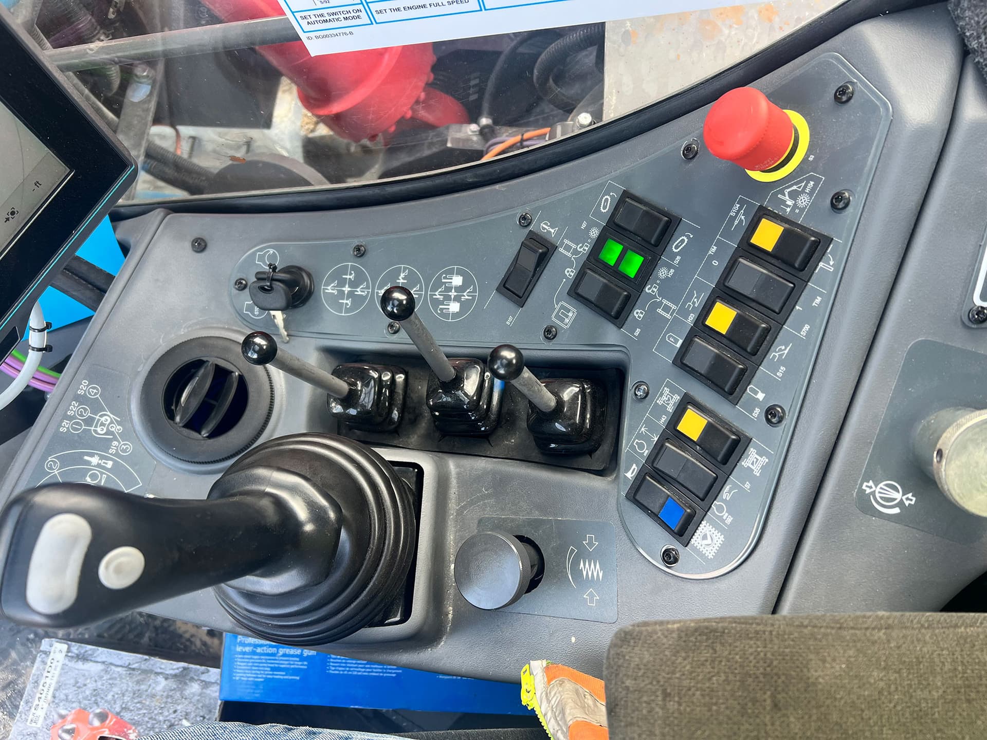 Used Sandvik 700 Rock Drilling Rig operator controls detail