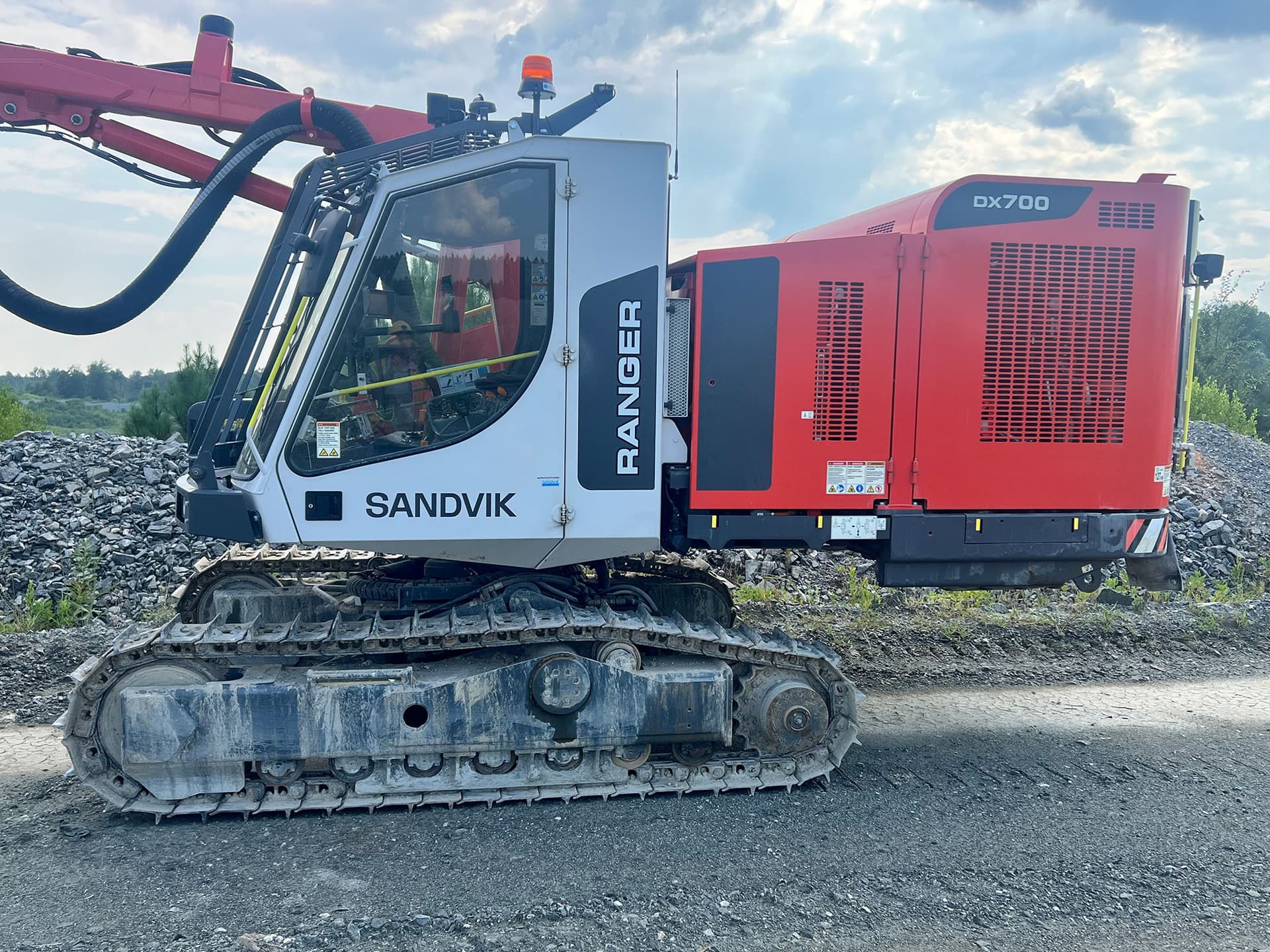 Used Sandvik 700 Rock Drilling Rig used equipment transport-side view
