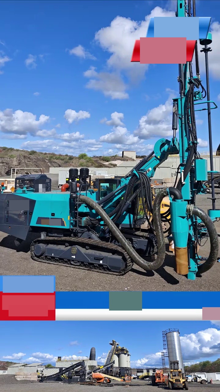 Sunward SWDE165B integrated DTH drilling rig in transport configuration